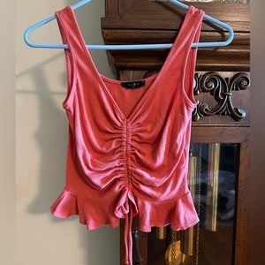 21 Saints Size Small Pink Cinched Tank Top